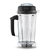 Vitamix contenedor de 64 onzas claro con marcas de medición para porciones precisas.