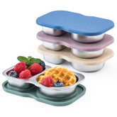 VITEVER doble compartimento: snack portátil con tapas y porciones separadas, ideal para meriendas