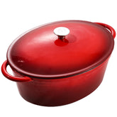 Vivicreate Olla esmaltada 9.6qt, frente de la olla, para sellar y dorar carnes uniformemente.