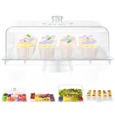 VIVIRBIEN-soporte-pasteles-acrílico-rectangular-17-tapa para exhibir postres con claridad.
