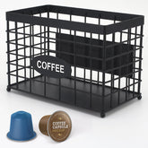 Vivise porta cápsulas de café imantado para ahorro de espacio en la encimera.