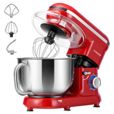 VIVOHOME batidora de pie roja con 660W para masas y mezclas intensas
