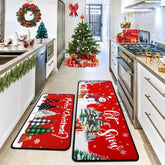 Voanos alfombra cocina Navidad muñeco de nieve, ideal para evitar goteos frente al fregadero.