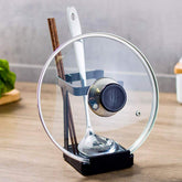 vocheer soporte-tapas-olla, espacio para tapas y utensilios, encimera ordenada y práctica