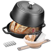 Horno Vorringard de hierro fundido con tapa para crujientes panes.