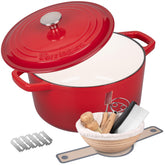 Olla VORRINGARD de hierro esmaltado con tapa para hornear pan.