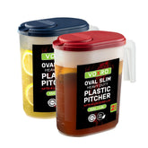 VOXRO jarras ovaladas con tapa abatible para verter bebidas con facilidad.