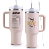 VoziSpace vaso térmico para abuela con asa, ideal para bebidas calientes o frías.