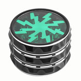 VRUPINZE molino grande 2.5 pulgadas, diseño negro-verde para uso sencillo en la cocina.