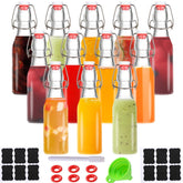 VSWINGBO botellas vidrio 8 oz con tapa levadiza para fermentación casera
