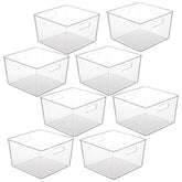 Bandejas Vtopmart claras 11x11 para una despensa ordenada y fácil de localizar.