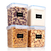 Vtopmart contenedores de harina de 2.5 L con tapa hermética para mantener frescura