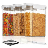 Vtopmart contenedores de cereal con tapas abatibles para verter fácilmente