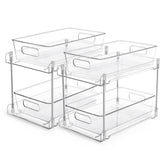 Vtopmart dos-niveles organizador baño para maximizar espacio y acceso rápido.