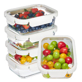 Conjunto Vtopmart pack de 5 contenedores de cristal 35oz para sobras, con tapa y ventilación