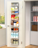 VyGrow organizador puerta despensa 8 bandejas ajustables para optimizar espacio en la cocina.