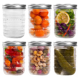 Jarras WACOI Mason 16oz con tapa hermética para conservar alimentos y frescura