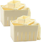 Wadoy prensa-tofu de dos piezas, molde plástico de grado alimentario para tofu casero.