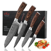 Cuchillo carne Wakoli EDIB con damasco, filo duradero para carnes tiernas