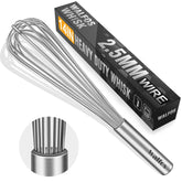 Batidor Walfos 14p frente en acero inoxidable, ideal para batir claras y mezclas gruesas.