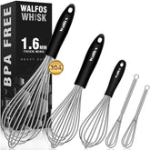 Batidor Walfos mini de 5 pulgadas, acero inoxidable, batidos rápidos y uniformes.