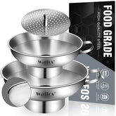 Walfos embudo 5,5 pulgadas acero inoxidable verter con precisión