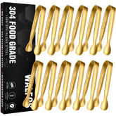 Pinzas doradas de Walfos para servir aperitivos, prácticas y elegantes.
