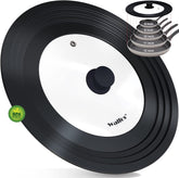 Tapa universal Walfos para 8–12 pulgadas cubre ollas y evita salpicaduras.