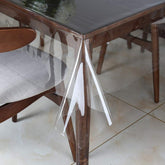 Mantel Walrus plástico transparente protege la mesa de derrames y manchas.