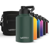 Watersy botella galón aislada con tapa hermética para evitar fugas.