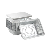 Waytiffer bandejas de aluminio desechables con tapas, tamaño 8.5x6 pulgadas para hornear y servir.