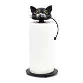 WDLFCGC portatoallas-de-papel-gato-negro, estable para mostradores y decoración.