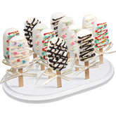 Webake exhibicion cakesicles soporto para presentar postres con estilo.