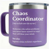 Taza coordinadora del caos de WECACYD, 14 onzas, ideal para café diario en la oficina.