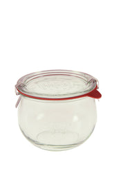 WECK 744 Tulip frascos de vidrio 1/2L para almacenar alimentos frescos y a prueba de fugas.