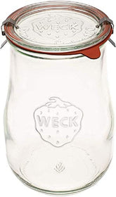 Weck Tulip Jar 1.5 L con tapa de cristal y boca amplia, fácil ver el contenido