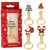 Abrebotellas WeddPtyFr navidad dorado con ornamento; ideal para decoraciones festivas