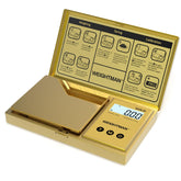 WEIGHTMAN escala digital con pan dorado titanio, precisión para joyería