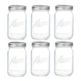 Frascos WELLIFE de boca ancha 32 oz con tapa de dos piezas para sellado hermético.