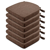 Almohadillas Wellsin para silla de comedor, conjunto de 6, confort superior durante las comidas.