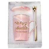 Taza de WENSSY La Mejor Abuelita Del Mundo, vista frontal, ideal para café matutino y momentos compartidos.