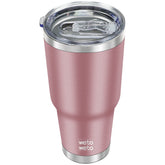 Vaso térmico WETOWETO 30 onzas rosado, ideal para café caliente y bebidas frías.