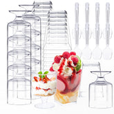 Whaline vaso postre 5oz copa cristal: presentación elegante para postres.