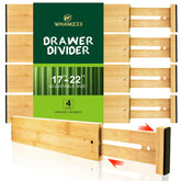 WHAMZ33 W divisores ajustables 17-22 pulgadas para cajón de cocina, orden flexible.
