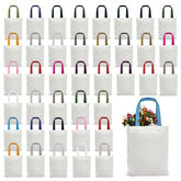 Bolsas tote WHEATHUSK reutilizables de lona poliéster blancas, uso diario y compras.