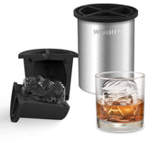 WIBIMEN cubo de hielo transparente en acero inoxidable para barman elegante.