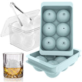 WIBIMEN molde para hielo grandes con bolas para whisky, enfriamiento óptimo
