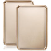 Wildone bandejas para hornear, juego de dos 17,5x12 para hornear de manera uniforme.