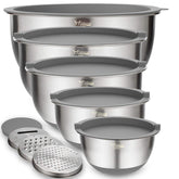 Conjunto Wildone de tazones inox con tapas para conservar alimentos frescos