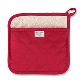 Williams-Sonoma manopla de cocina rojo granate para agarrar ollas calientes con seguridad.